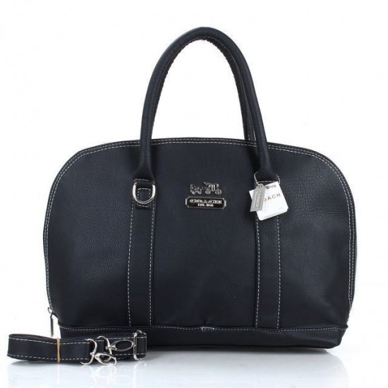 Coach Madison Logo Medium Black Satchels ETC | Women - Click Image to Close